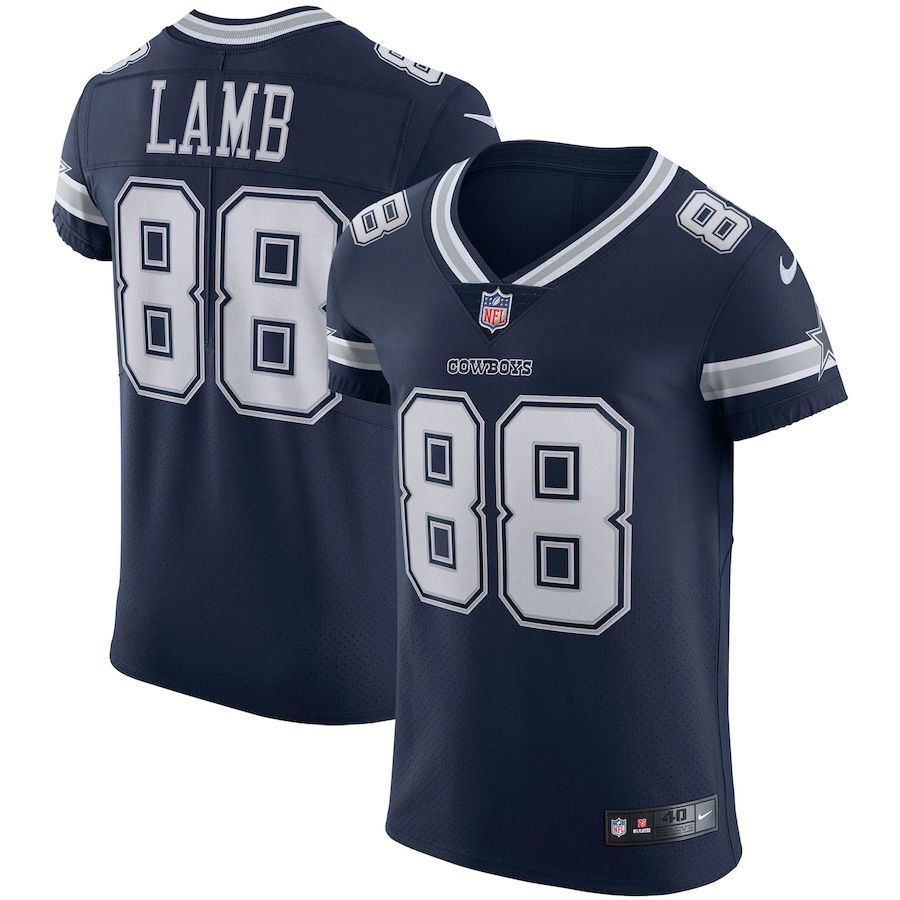 Men Dallas Cowboys #88 CeeDee Lamb Nike Navy Vapor Elite NFL Jersey->dallas cowboys->NFL Jersey